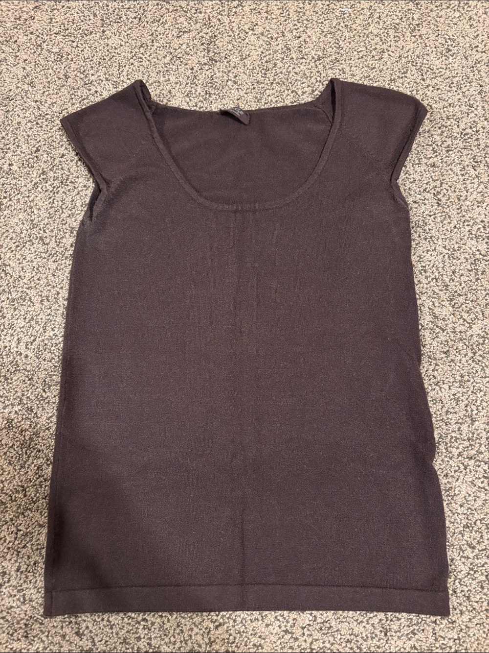 Brandy Melville Black Scoop Neck Cap-Sleeve Tank